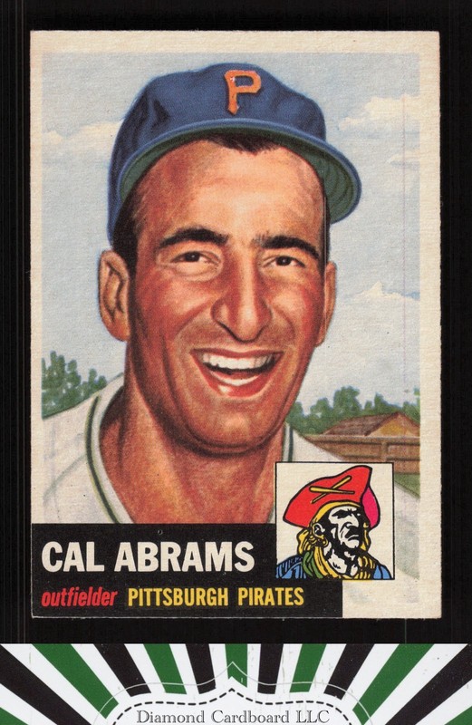1953 Topps #98 Cal Abrams : Bio uses black text VGEX [GOOD EYE APPEAL] f, front