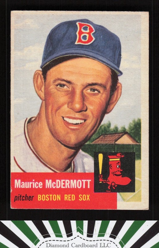 1953 Topps #55 Maurice McDermott VGEX d, front