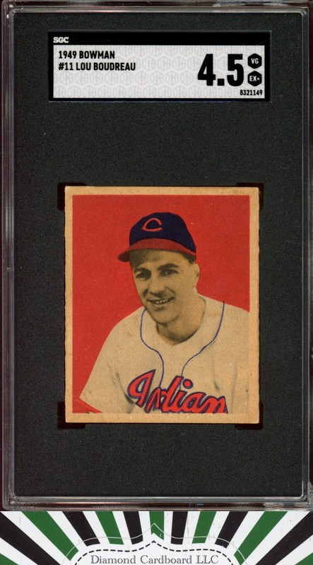 1949 Bowman #11 Lou Boudreau SGC 4.5 RC [GREAT EWYE APPEAL], front