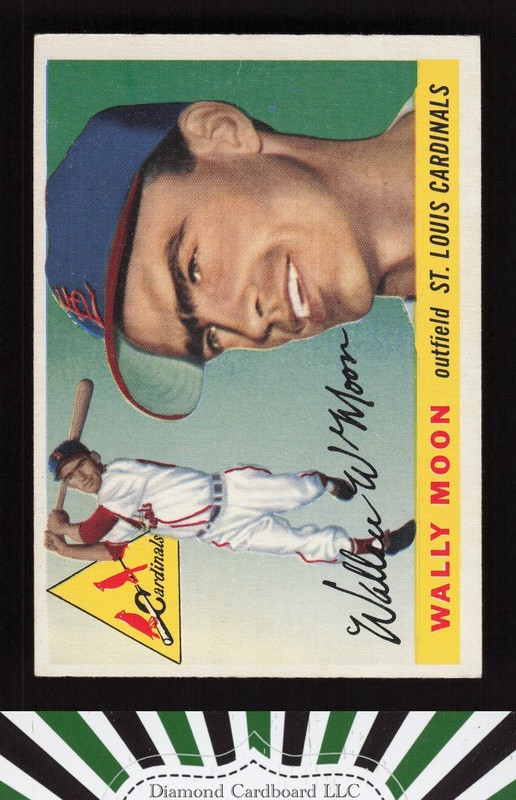 1955 Topps #67a Wally Moon VG e, front