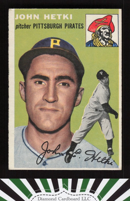 1954 Topps #161 John Hetki VGEX f, front