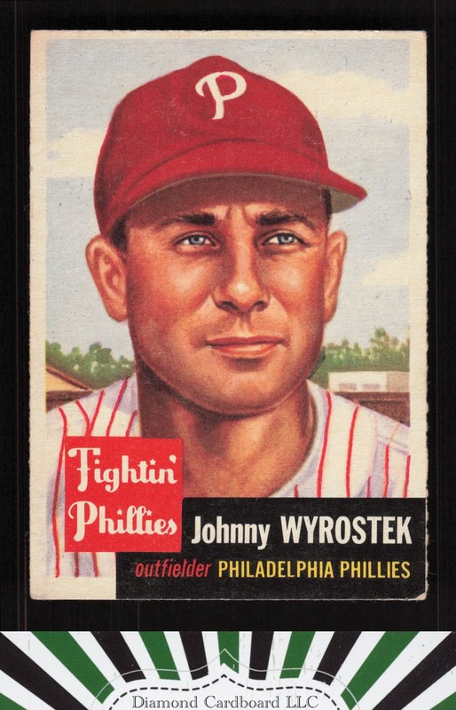 1953 Topps #79 Johnny Wyrostek VG a, front