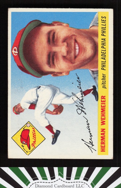 1955 Topps #29 Herman Wehmeier VGEX g, front