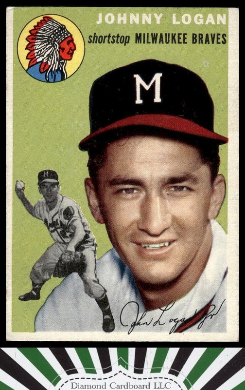1954 Topps #122 Johnny Logan VGEX+ c, front