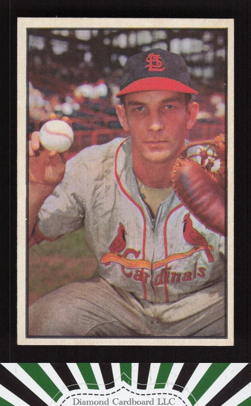 1953 Bowman Color #53 Del Rice EX c, front