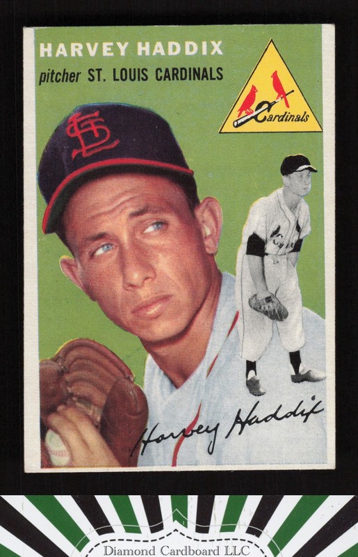 1954 Topps #9 Harvey Haddix VGEX f, front