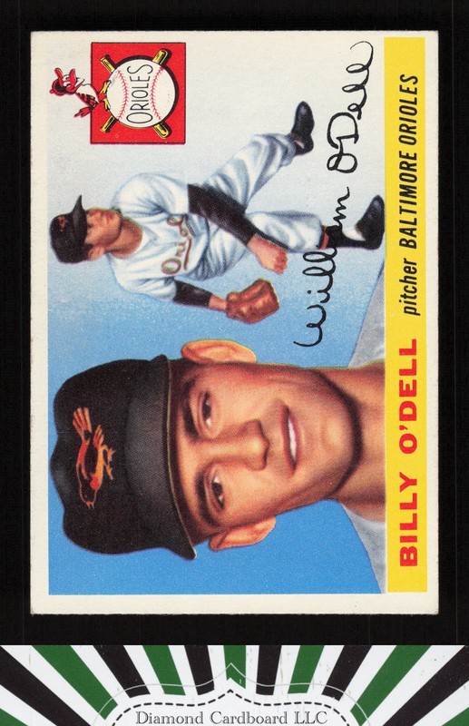 1955 Topps #57 Billy O'Dell EX b, front