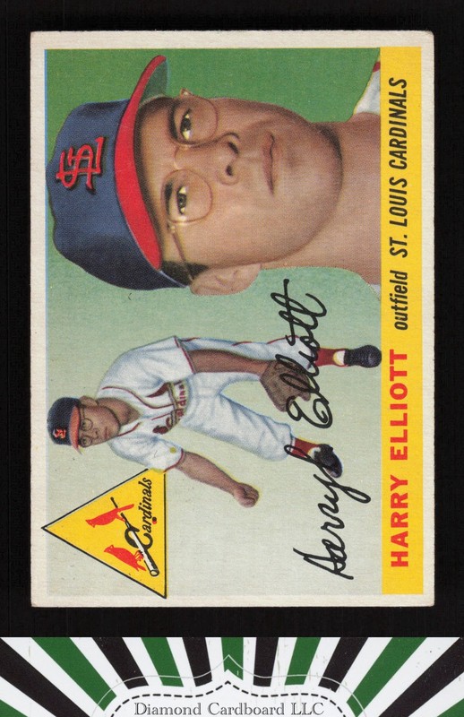 1955 Topps #137 Harry Elliott VGEX d, front