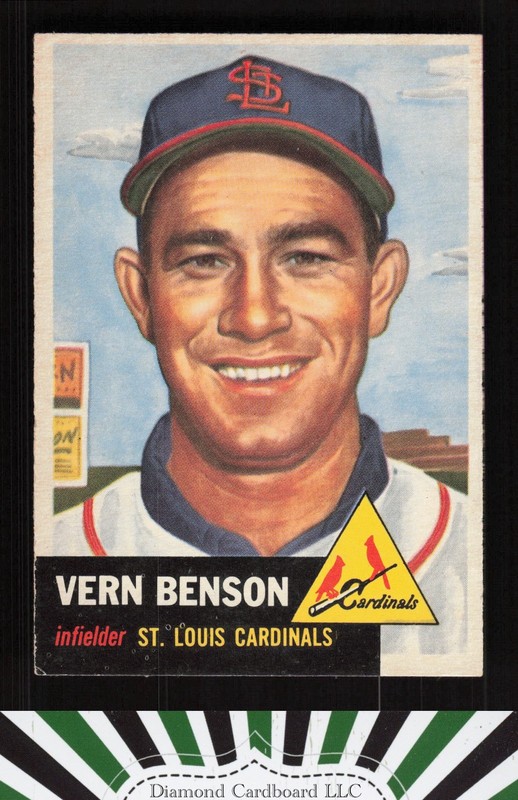1953 Topps #205 Vern Benson EX+ h, front