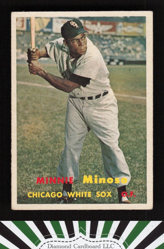 1957 Topps #138 Minnie Minoso VGEX+ b, front