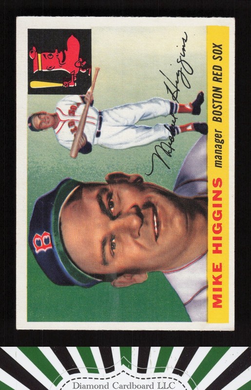 1955 Topps #150 Mike Higgins EX i, front
