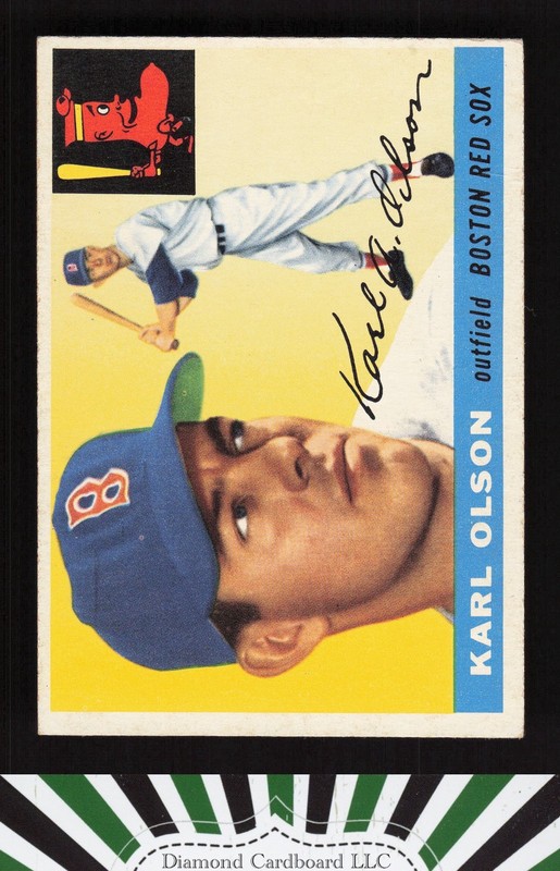 1955 Topps #72 Karl Olson VG+ r, front