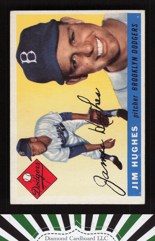 1955 Topps #51 Jim Hughes VGEX m, front