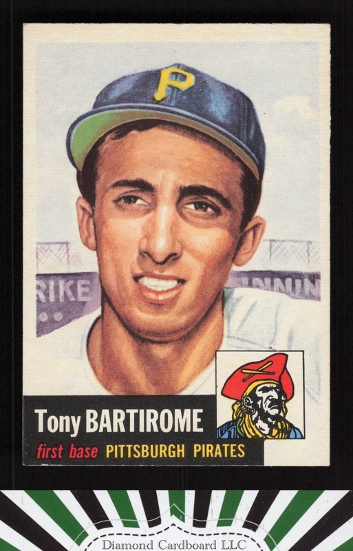 1953 Topps #71 Tony Bartirome NM h, front