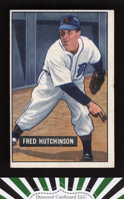 1951 Bowman #141 Fred Hutchinson VGEX, front