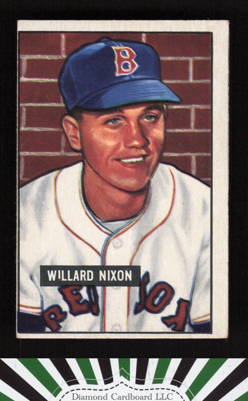 1951 Bowman #270 Willard Nixon VG (MISCUT), front