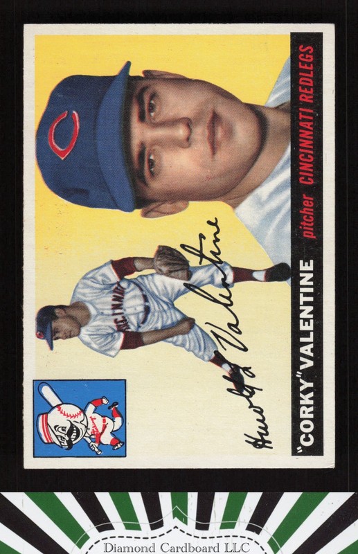 1955 Topps #44 Corky Valentine EX+ d, front
