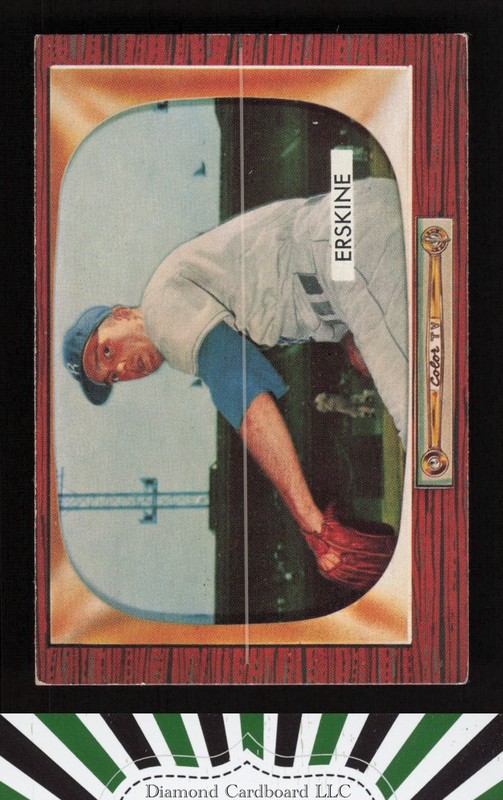 1955 Bowman #170 Carl Erskine EX, front