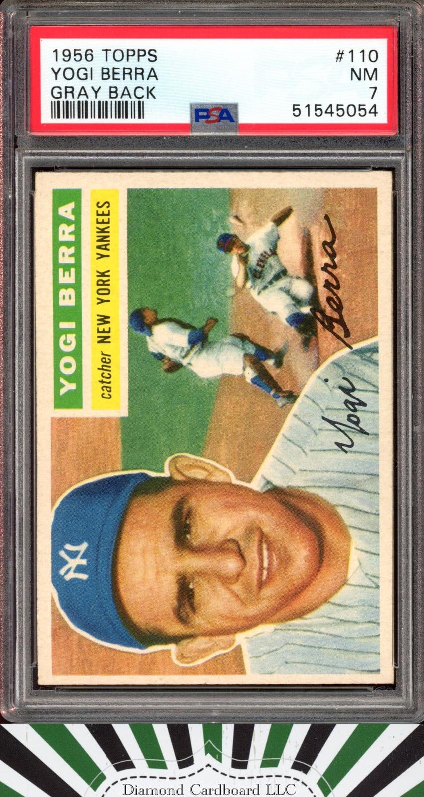 1956 Topps #110 Yogi Berra PSA 7, front
