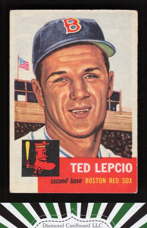 1953 Topps #18 Ted Lepcio VG c, front