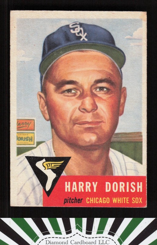 1953 Topps #145 Harry Dorish : Bio uses white text VGEX e, front