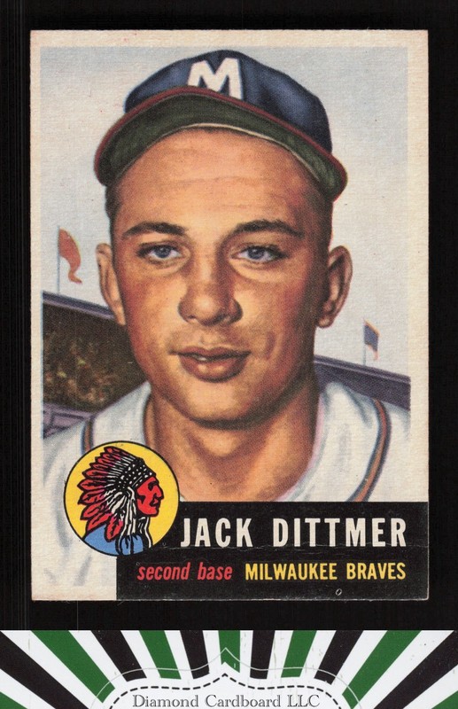 1953 Topps #212 Jack Dittmer GD+ f, front
