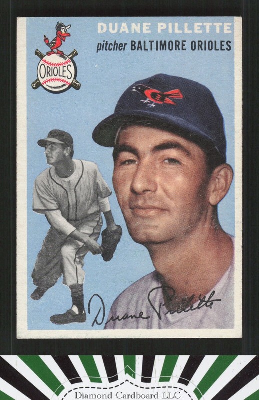 1954 Topps #107 Duane Pillette VGEX+ g, front