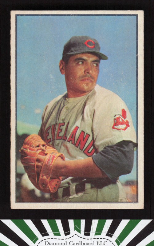 1953 Bowman Color #43 Mike Garcia VGEX b, front