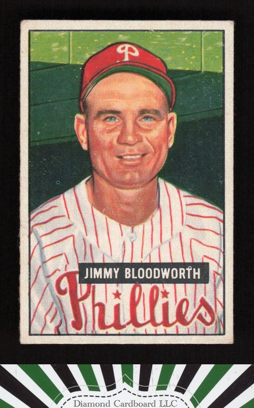 1951 Bowman #185 Jimmy Bloodworth VGEX [CENTERED], front
