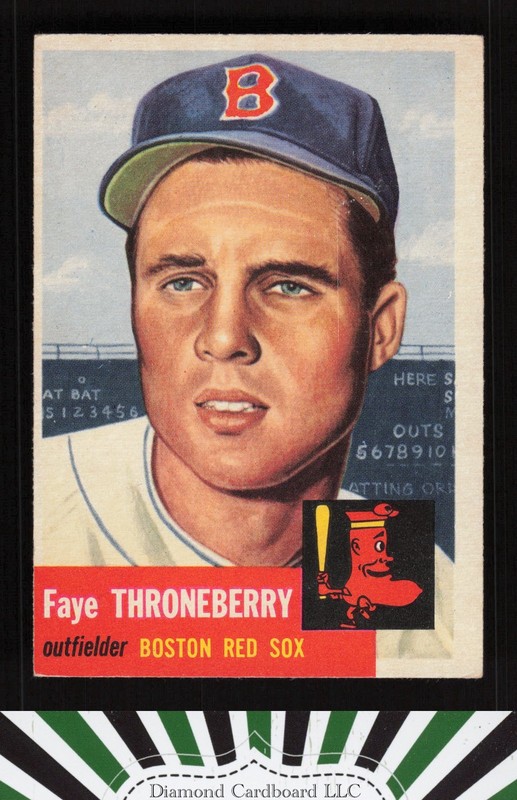 1953 Topps #49 Faye Throneberry EX h, front