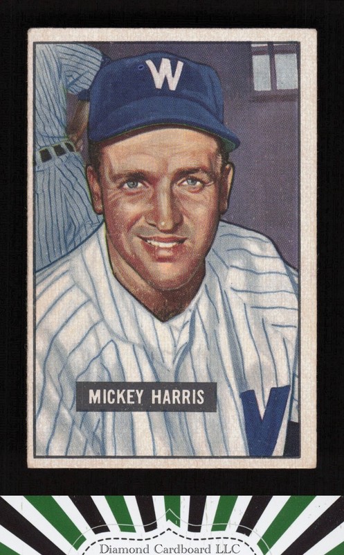 1951 Bowman #311 Mickey Harris VGEX, front