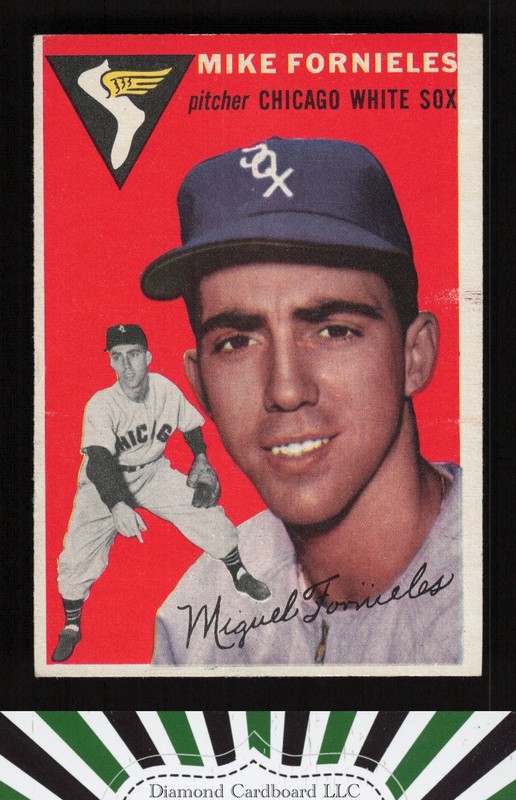 1954 Topps #154 Mike Fornieles VGEX d, front
