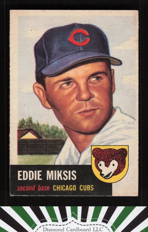 1953 Topps #39 Eddie Miksis VGEX g, front