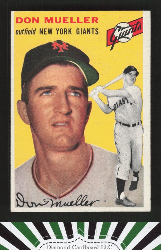 1954 Topps #42 Don Mueller EX m, front