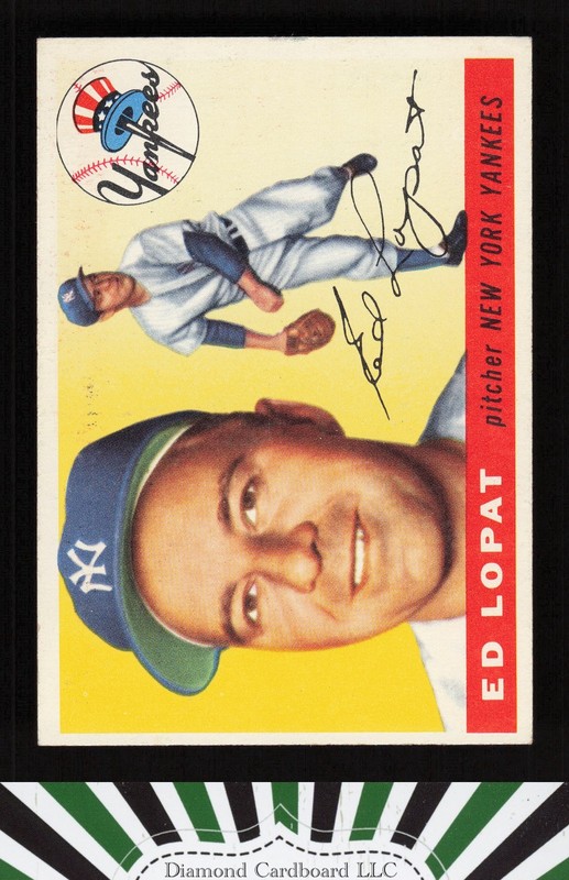 1955 Topps #109 Ed Lopat EX p, front