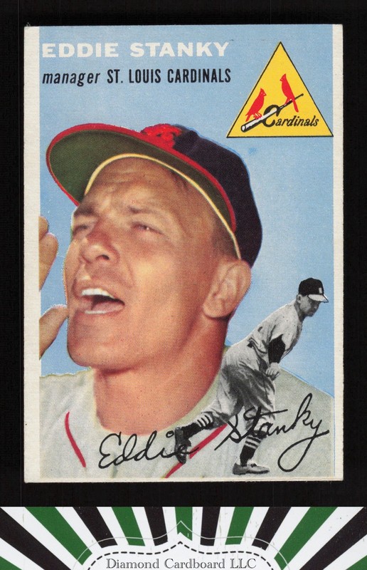 1954 Topps #38 Eddie Stanky EX a, front