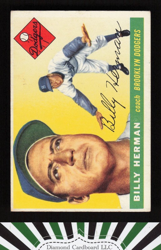 1955 Topps #19 Billy Herman VGEX g, front