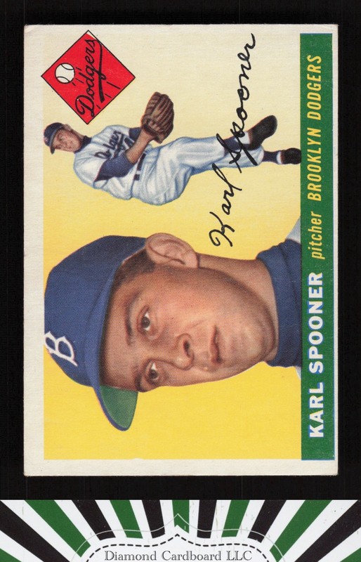 1955 Topps #90 Karl Spooner VGEX e, front