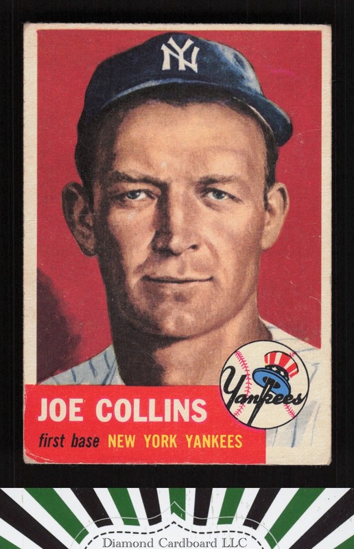 1953 Topps #9 Joe Collins VG f, front