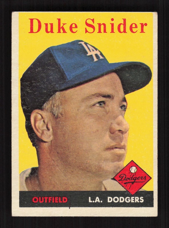1958 Topps #88 Duke Snider VGEX d, front