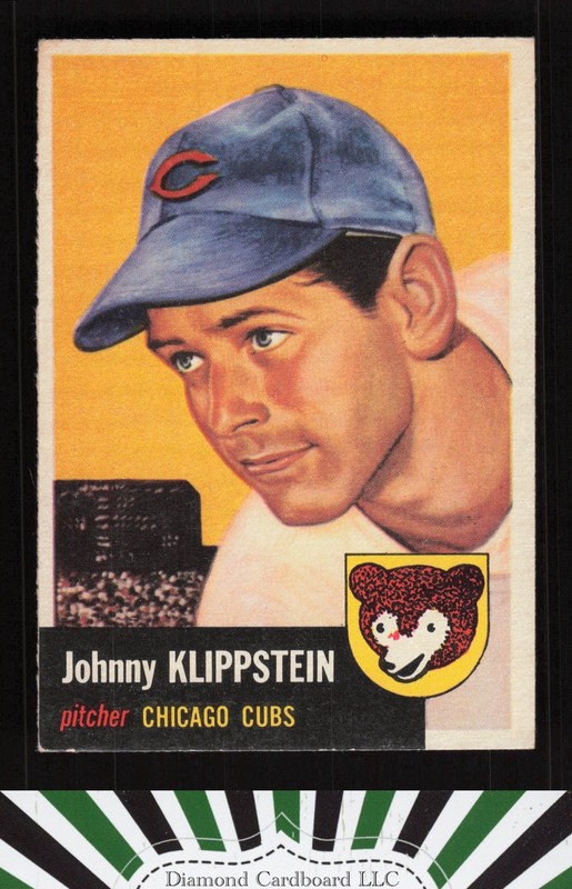 1953 Topps #46 Johnny Klippstein EX f, front