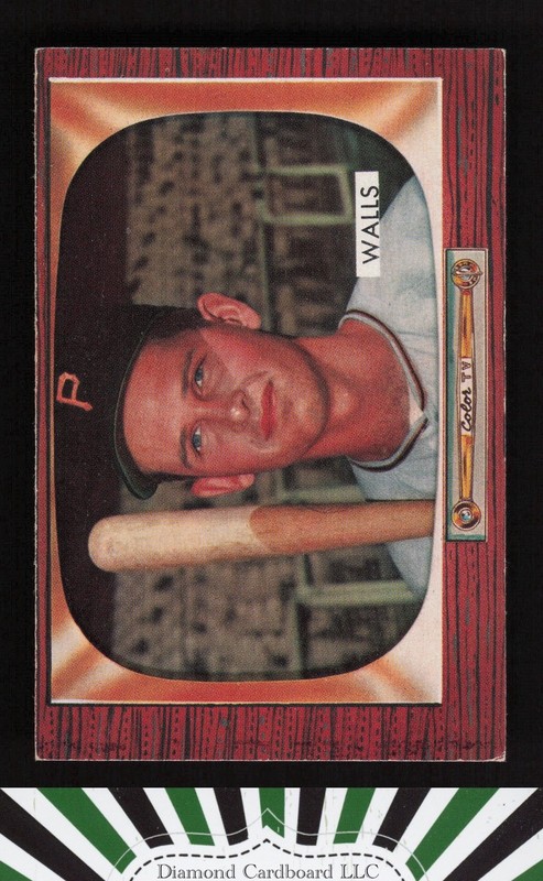1955 Bowman #82 Lee Walls VGEX (BACK IS MC), front