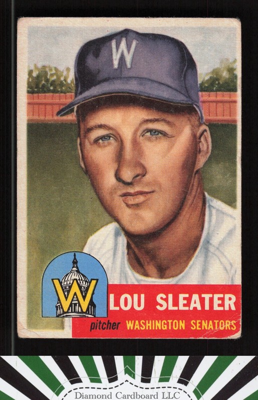 1953 Topps #224 Lou Sleater GD d, front