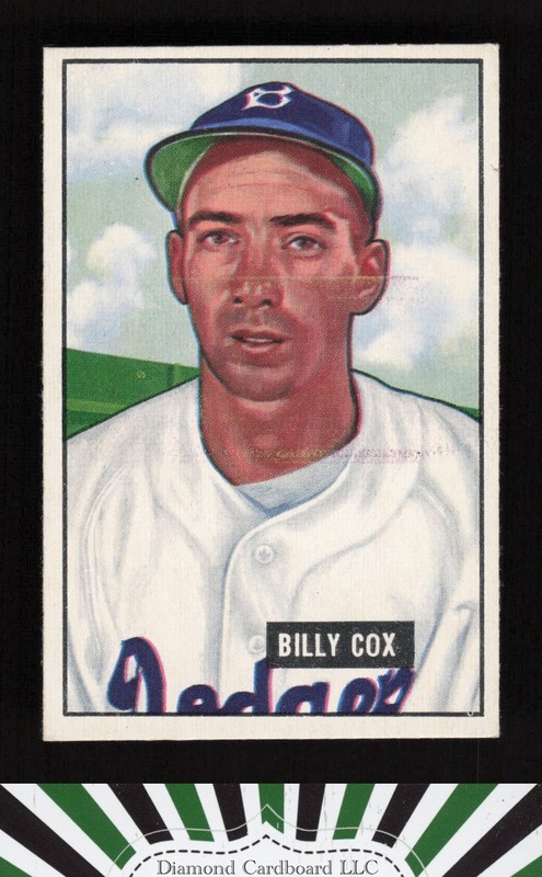 1951 Bowman #224 Billy Cox EX, front