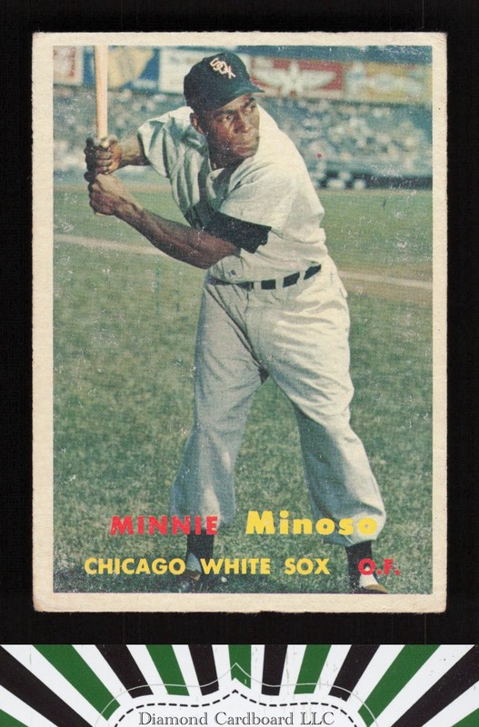 1957 Topps #138 Minnie Minoso VG+ a, front