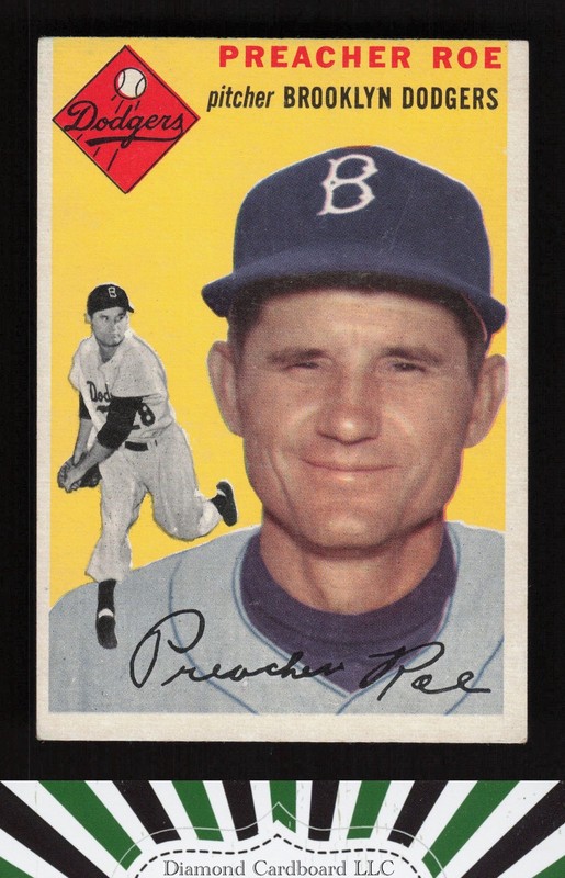 1954 Topps #14 Preacher Roe VGEX c, front