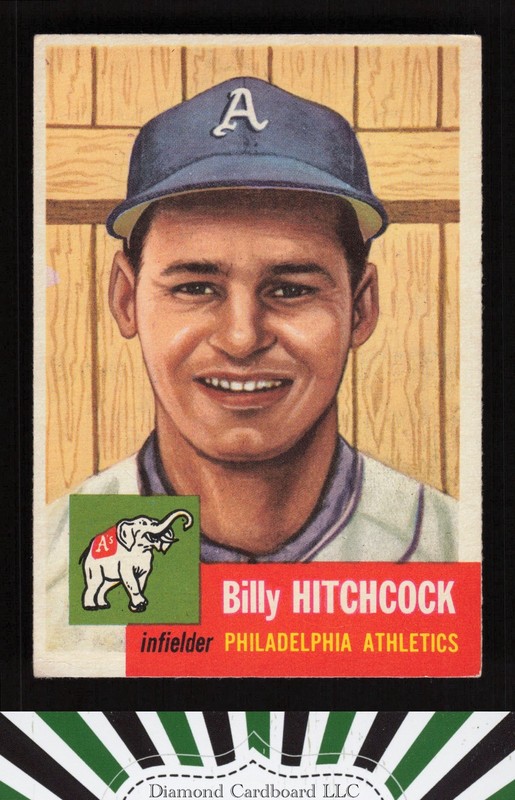 1953 Topps #17 Billy Hitchcock VGEX h, front