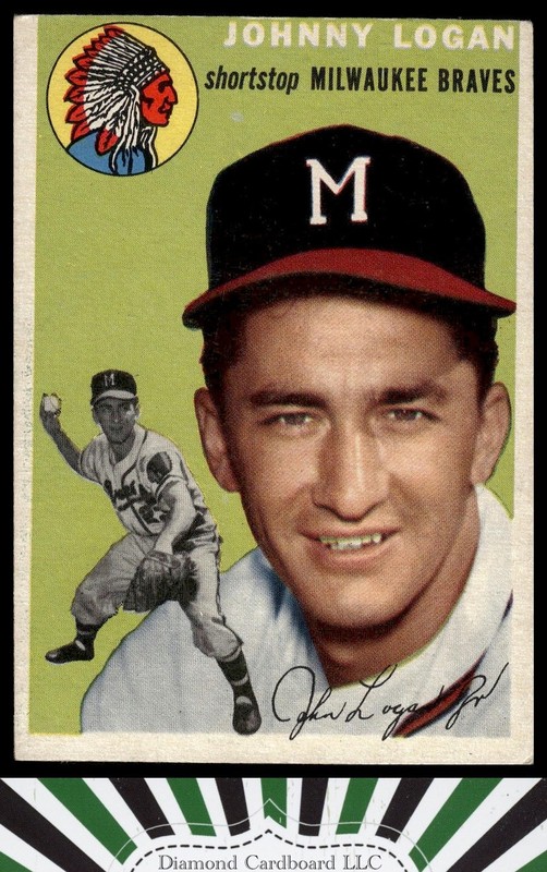 1954 Topps #122 Johnny Logan VGEX i, front