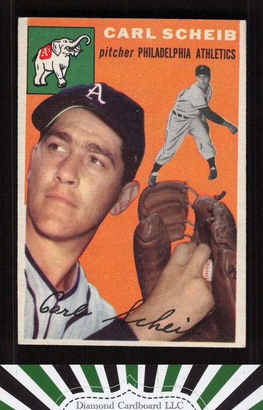 1954 Topps #118 Carl Scheib EX i, front