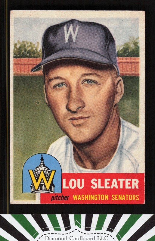 1953 Topps #224 Lou Sleater EX i, front